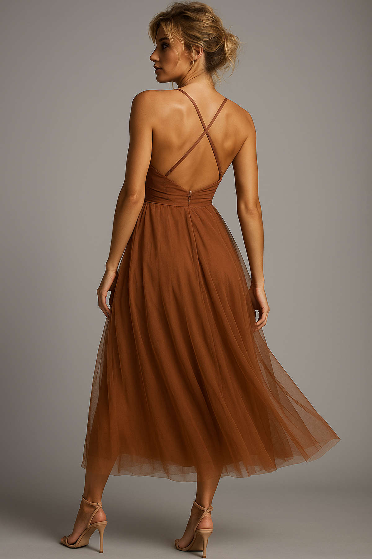 Corset Chiffon Midi-jurk 1