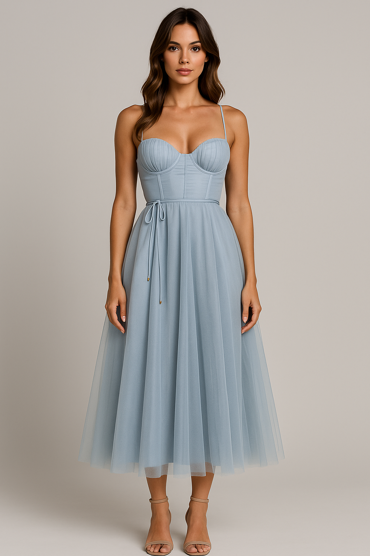 Corset Chiffon Midi-jurk 2
