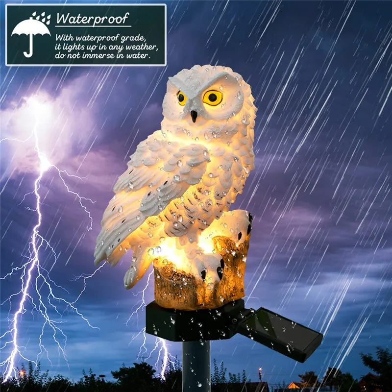 OwlBright Solar Tuinlamp - Decoratieve Uilenlamp op Zonne-energie met Paalstandaard-3