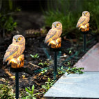 OwlBright Solar Tuinlamp - Decoratieve Uilenlamp op Zonne-energie met Paalstandaard-6
