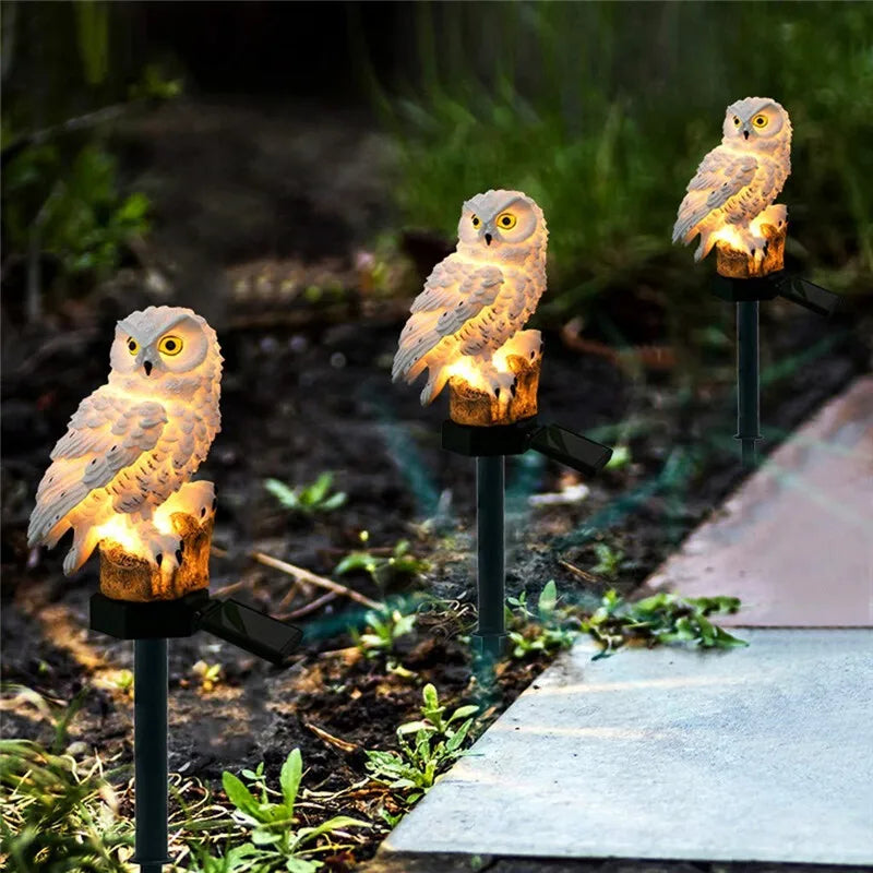 OwlBright Solar Tuinlamp - Decoratieve Uilenlamp op Zonne-energie met Paalstandaard-6