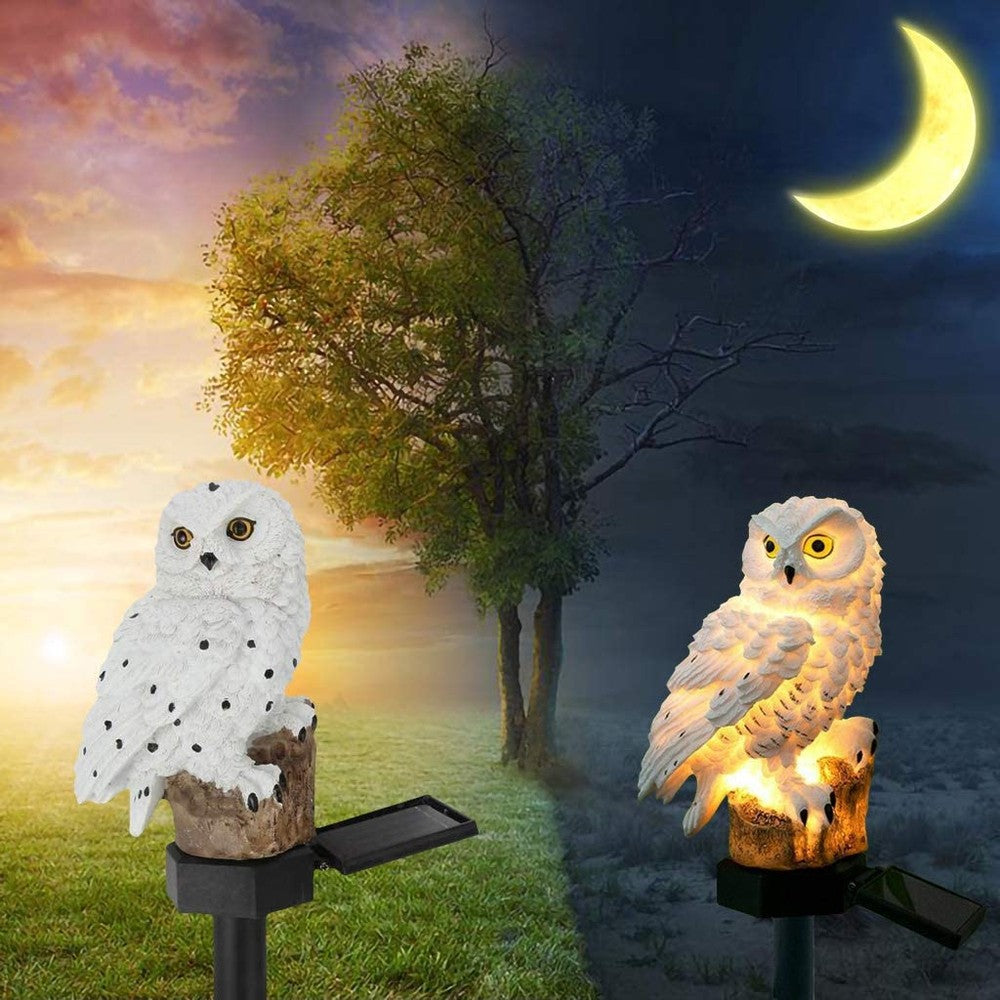 OwlBright Solar Tuinlamp - Decoratieve Uilenlamp op Zonne-energie met Paalstandaard-4