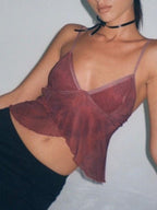 Crisscross mesh crop cami top 1