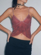 Crisscross mesh crop cami top 2
