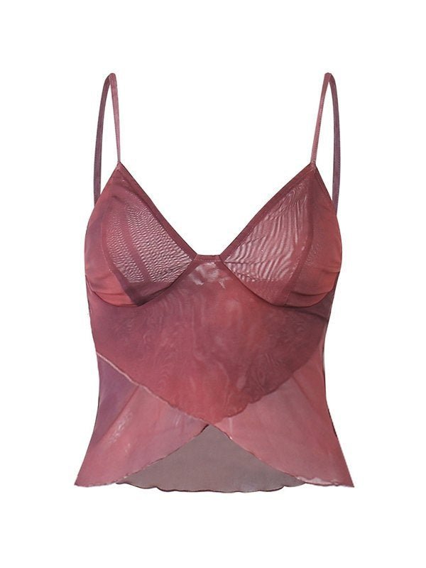 Crisscross mesh crop cami top 3