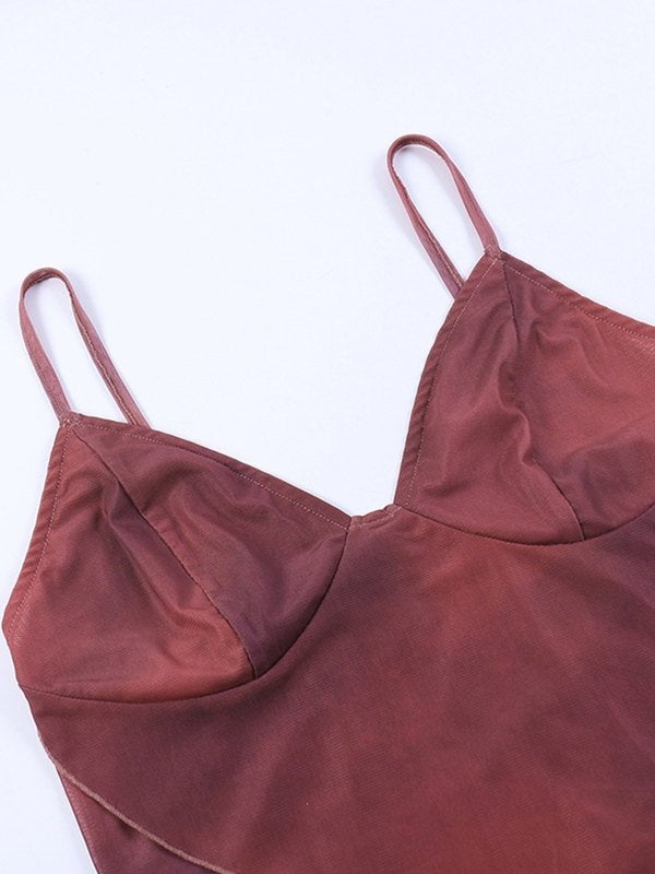 Crisscross mesh crop cami top 4