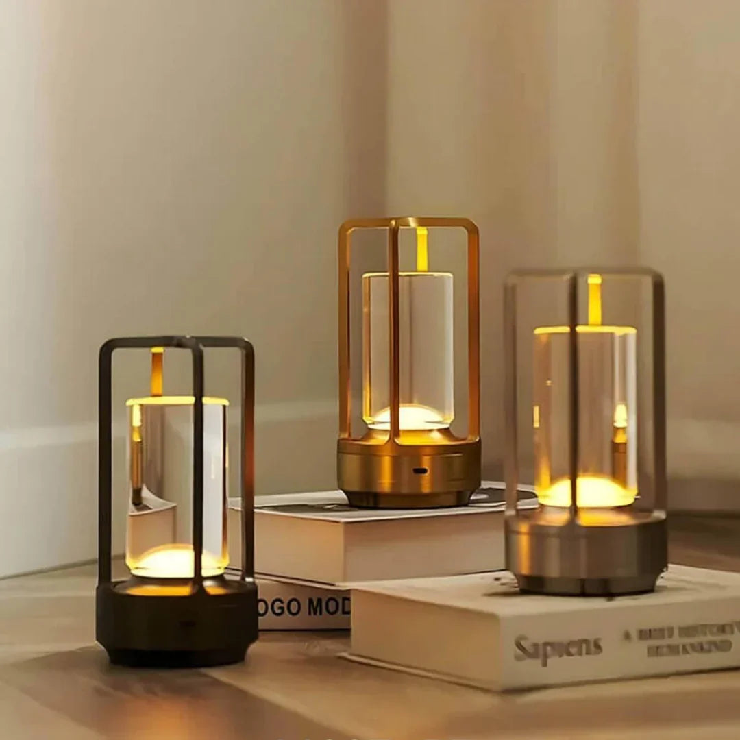 LumiGlow I Dimbare Tafellamp met Handgepolijst Kristalglas