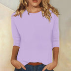 DARIELA | Dames shirt met ronde hals en lange mouwen 1