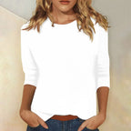 DARIELA | Dames shirt met ronde hals en lange mouwen 2