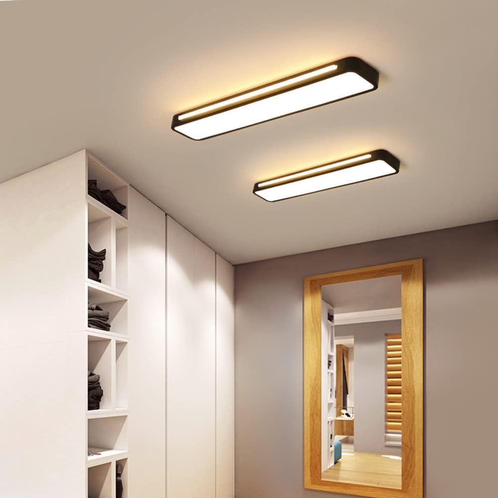 Moderne Nordic Minimalistische Lange LED Dimbare Plafondverlichting voor Woonkamer en Eetkamer