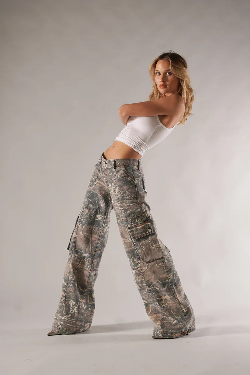 Rebelle Low Rise Cargo Broek Voor Dames Met Relaxte Pasvorm