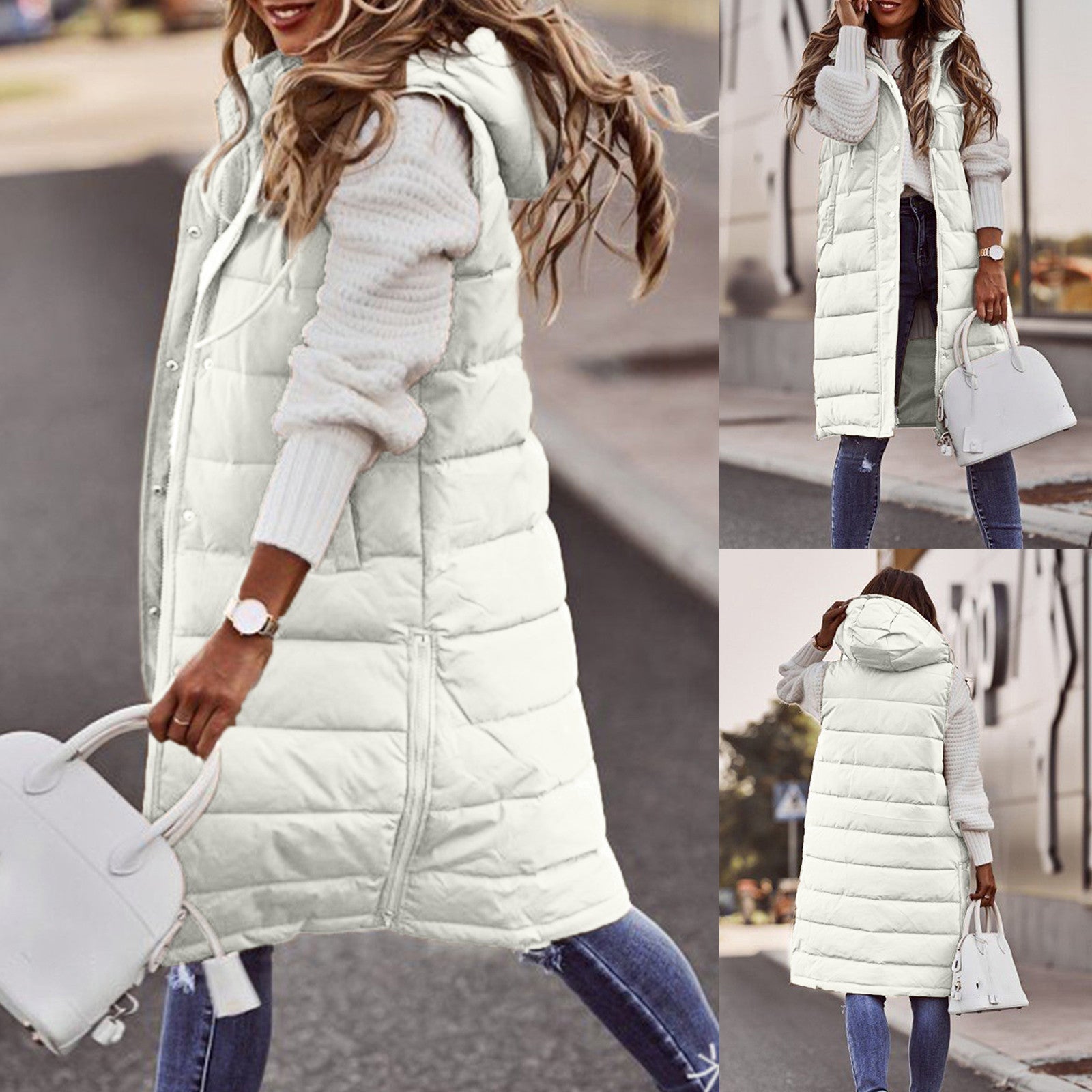 Lange Bodywarmer Dames Met Warmtefunctie Voor Winterse Stijl - Winterjas Dames