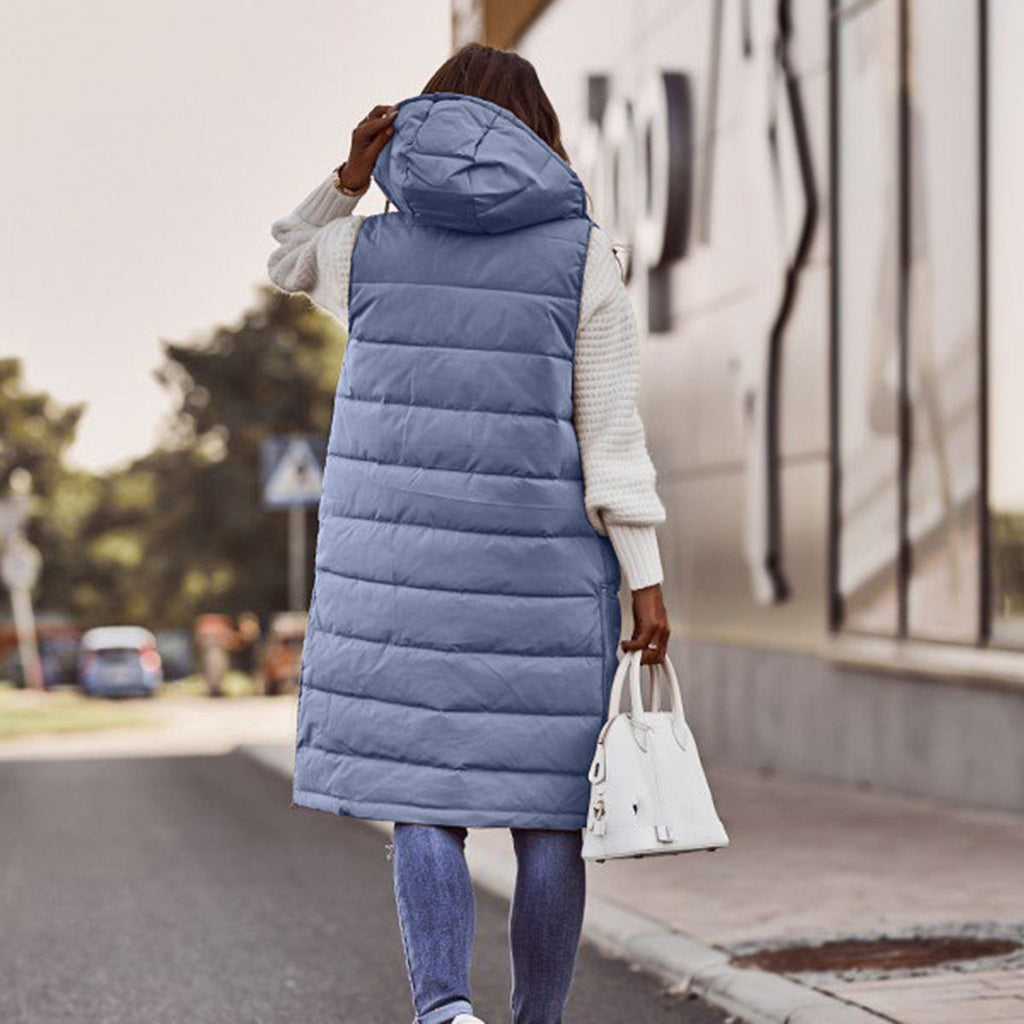Lange Bodywarmer Dames Met Warmtefunctie Voor Winterse Stijl - Winterjas Dames