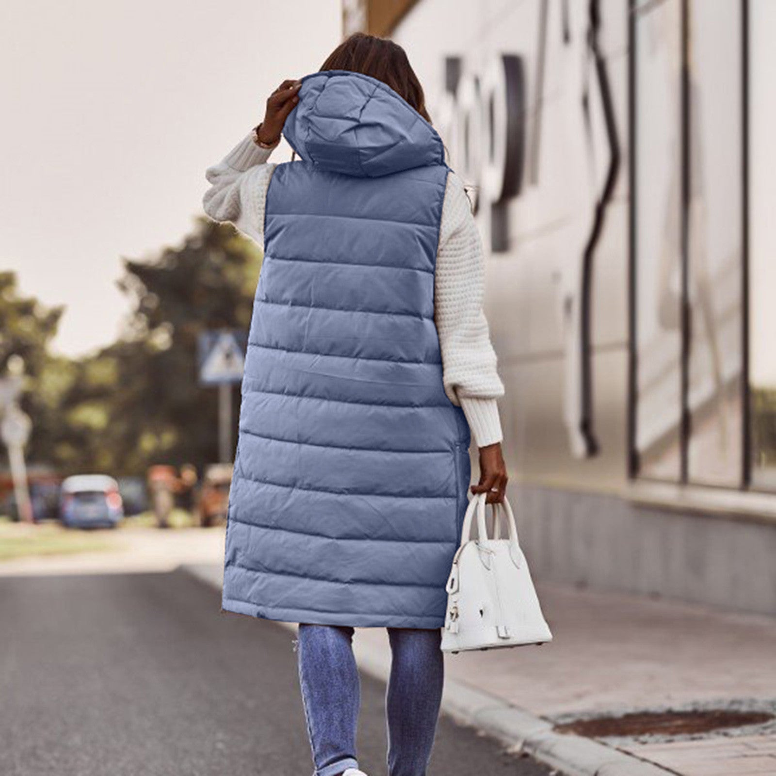Lange Bodywarmer Dames Met Warmtefunctie Voor Winterse Stijl - Winterjas Dames