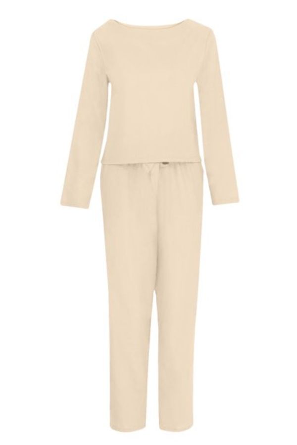 Dames 2-delige Set Linnen Lange Mouwen Shirt en Pencil Broek 4