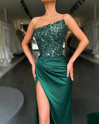 Dames Avondjurk Strapless Sequined Rayon met Hoge Split 2