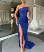 Dames Avondjurk Strapless Sequined Rayon met Hoge Split 4