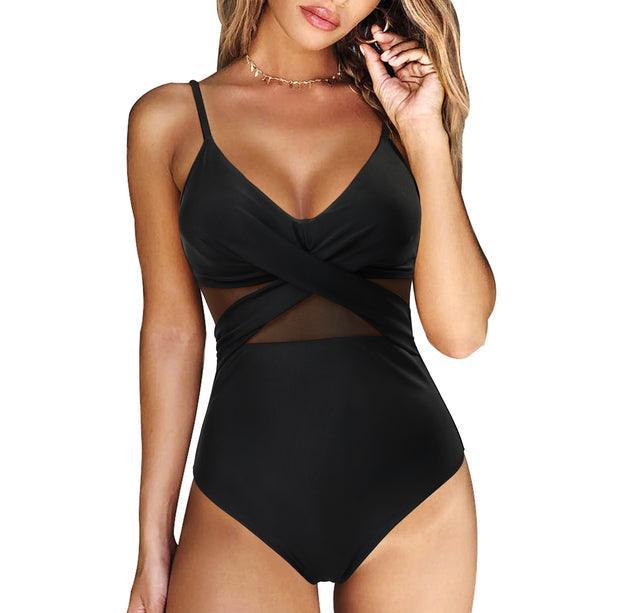 Dames Badpak Push-Up Hoogwaardige Stof Elegant 0