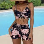 Dames Bikini Set V-Hals Hoog Taille Polyester 1