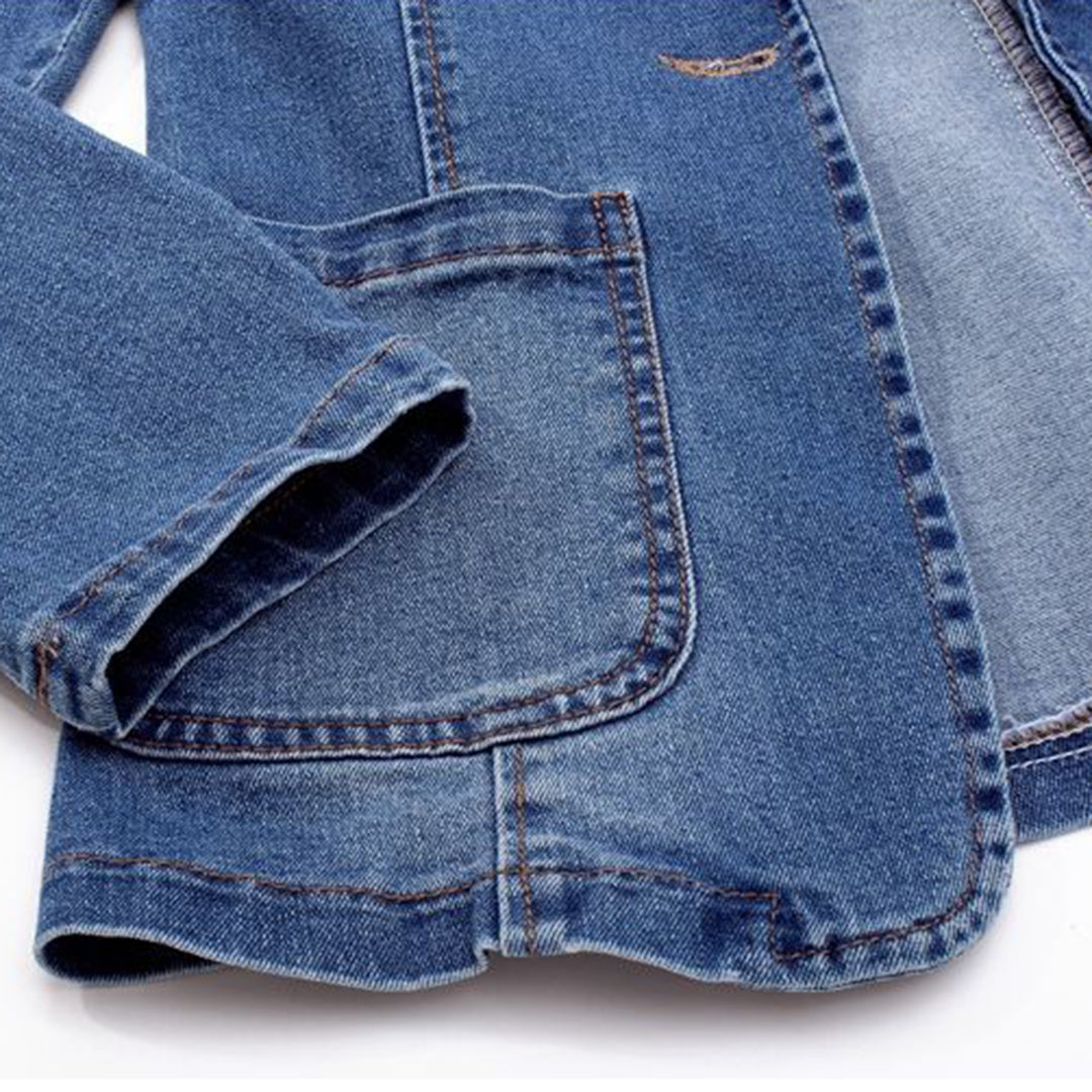 Dames Blazer Denim Polyester Katoen Diepblauw 7