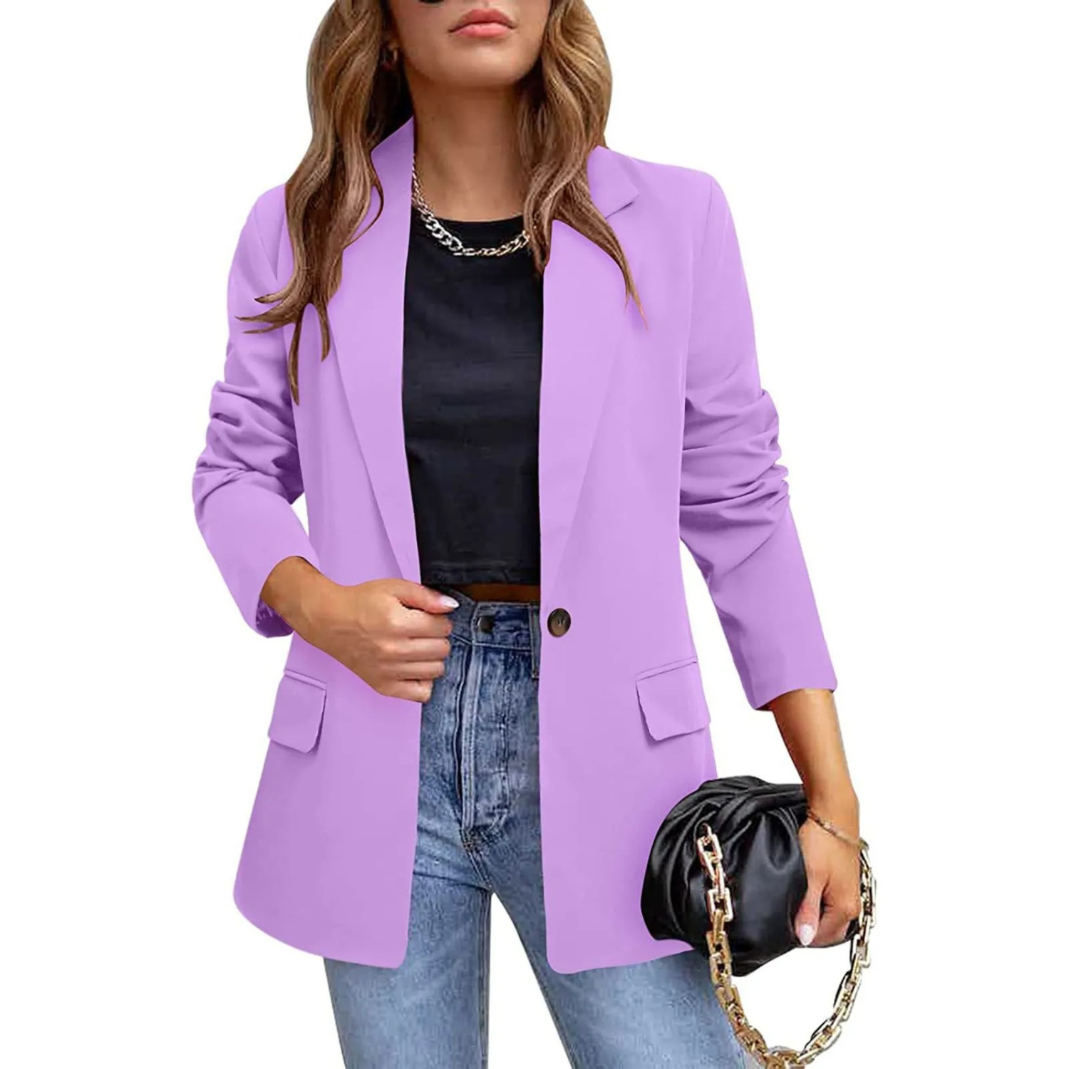 Dames Blazer Slim Fit Katoen 0