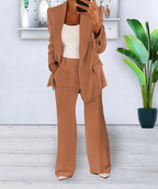 Dames Blazer en Wijde Pantalon Set 5