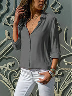 Dames Blouse Chiffon Lichtgewicht voor Elegante Stijl 0