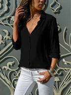 Dames Blouse Chiffon Lichtgewicht voor Elegante Stijl 2