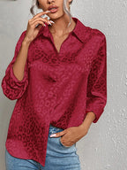 Dames Blouse Jacquard Luipaardprint Polyester 7