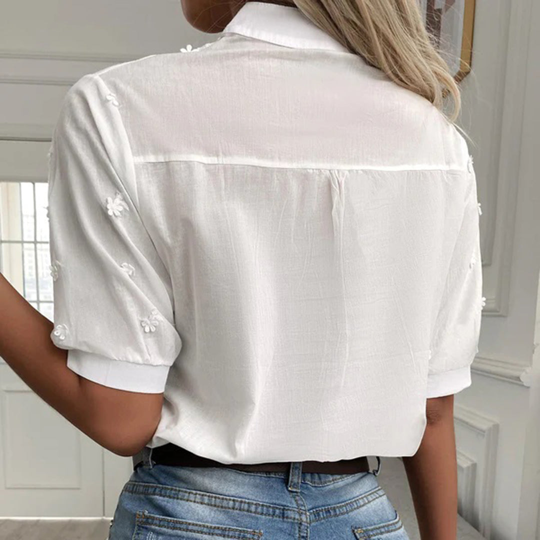 Dames Blouse Katoen Geborduurd 3
