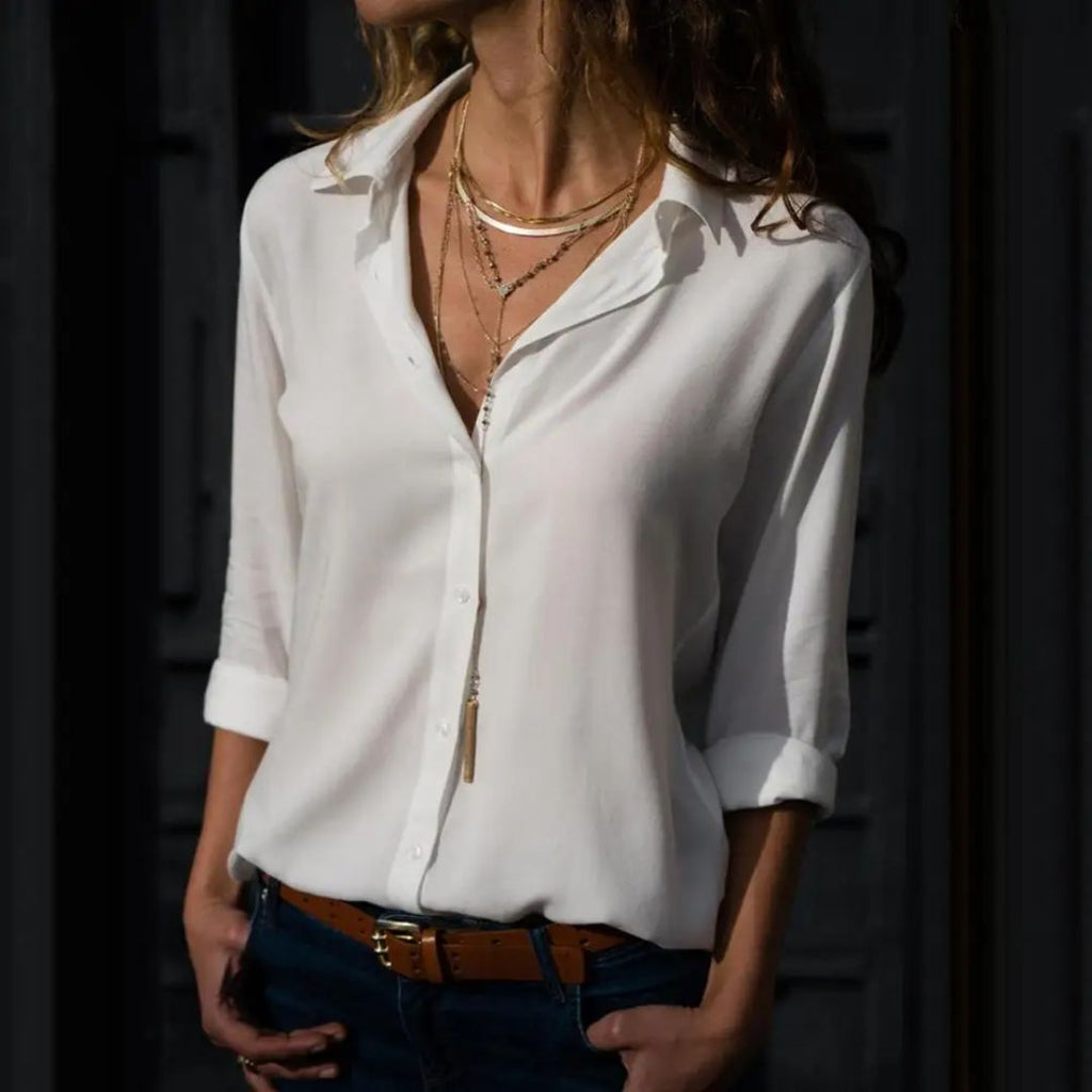 Dames Blouse Katoen Lange Mouwen 7