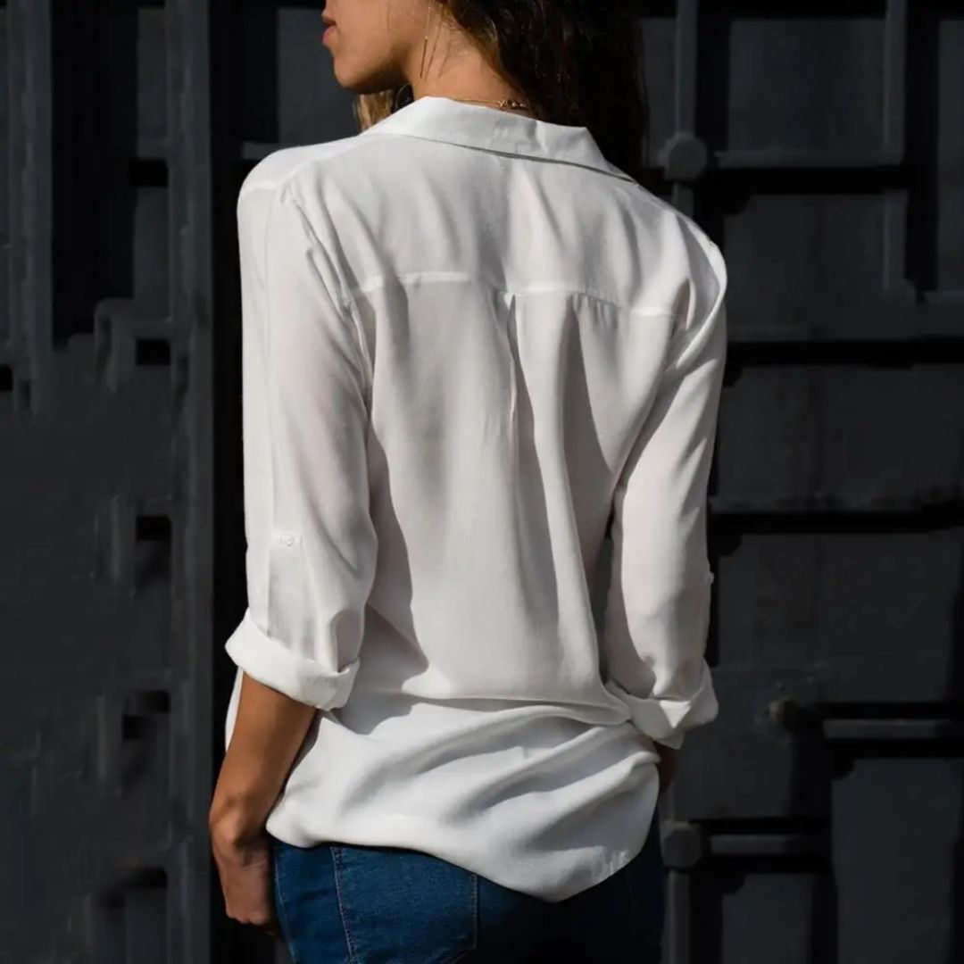 Dames Blouse Katoen Lange Mouwen 8