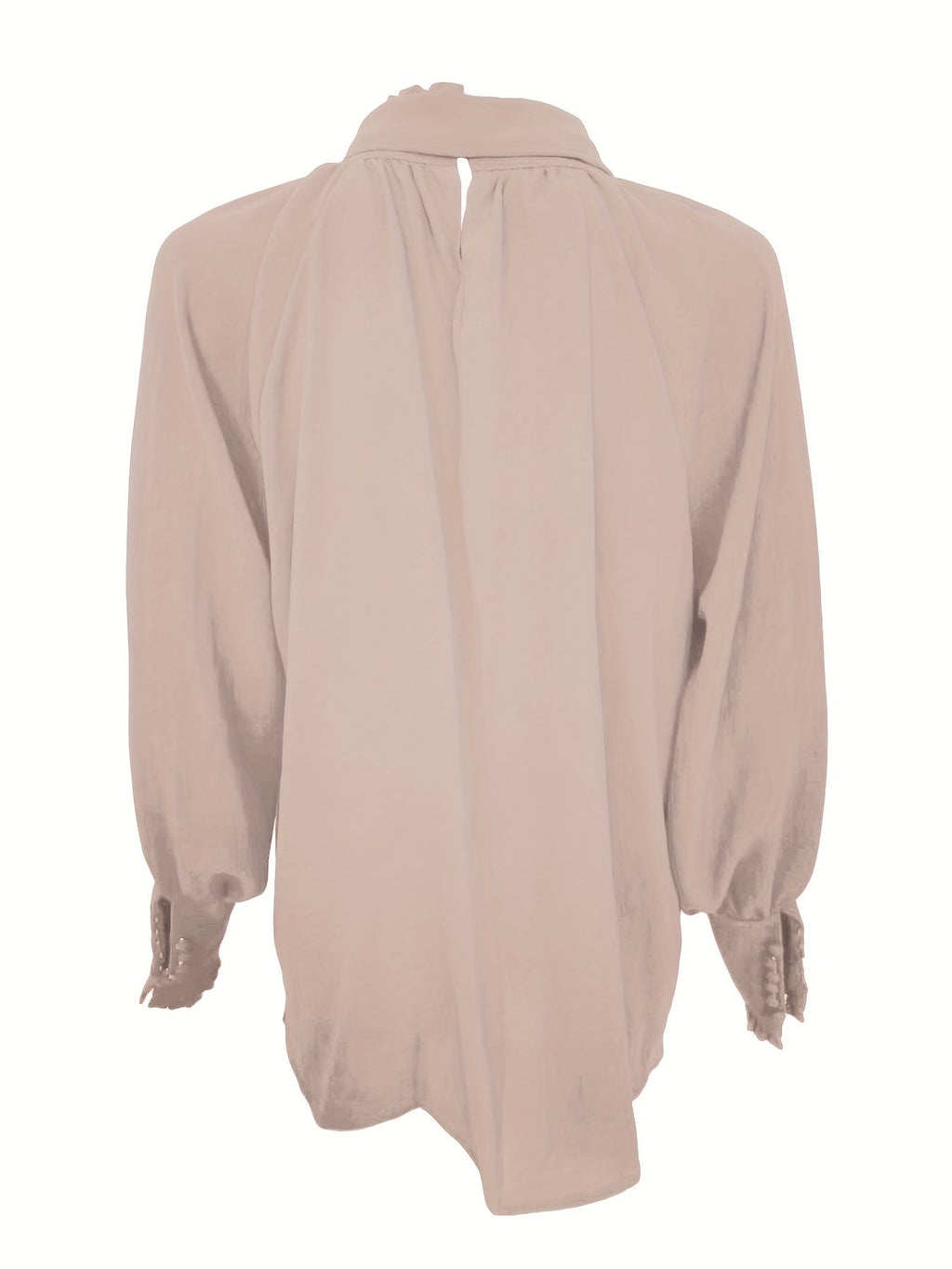 Dames Blouse Striknek Pofmouwen Polyester 4