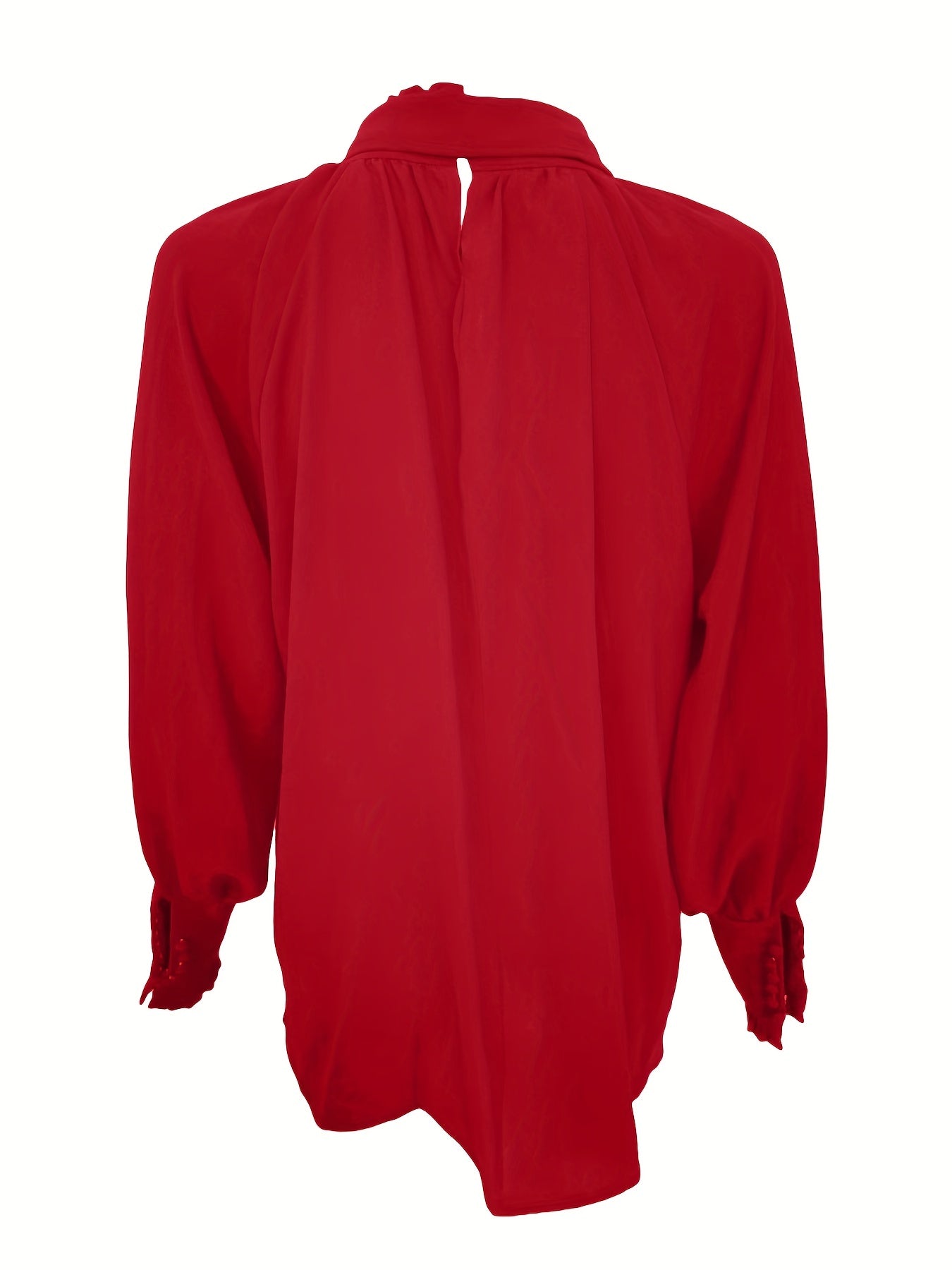 Dames Blouse Striknek Pofmouwen Polyester 5