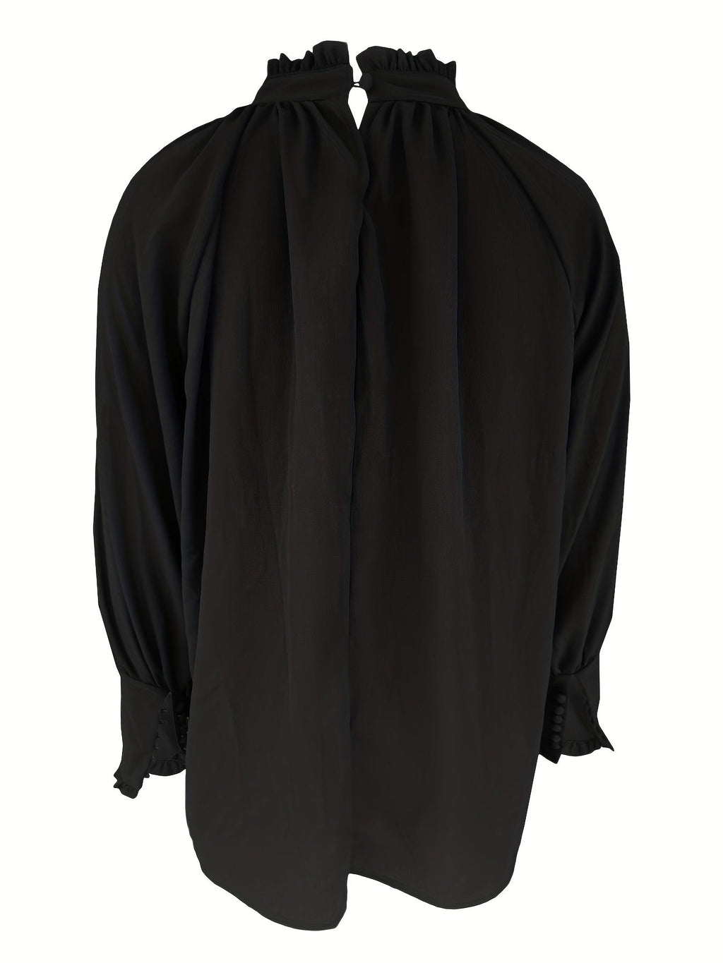Dames Blouse Striknek Pofmouwen Polyester 6