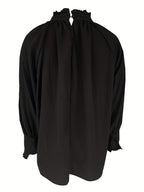 Dames Blouse Striknek Pofmouwen Polyester 6