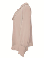 Dames Blouse Striknek Pofmouwen Polyester 7
