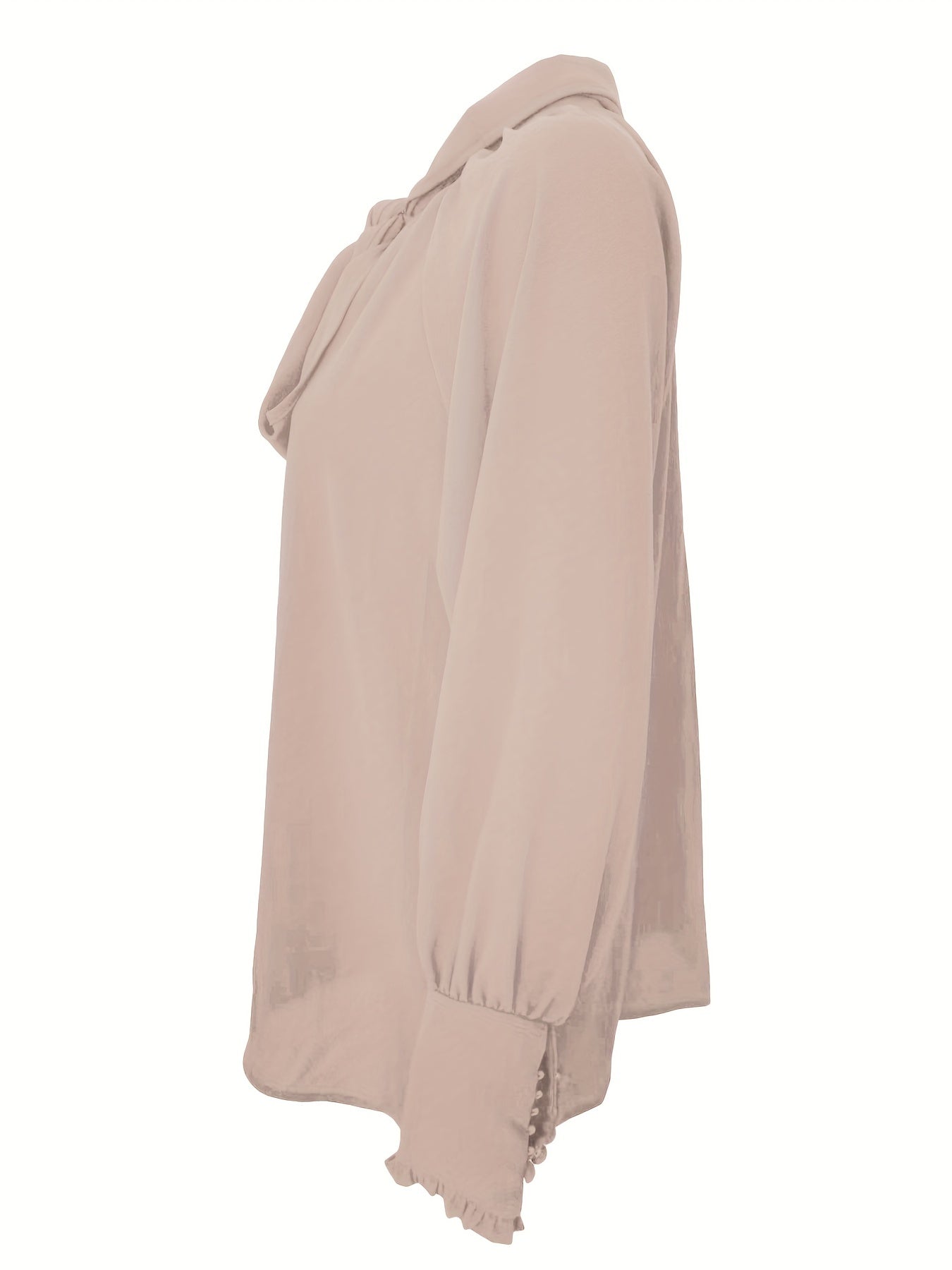 Dames Blouse Striknek Pofmouwen Polyester 7