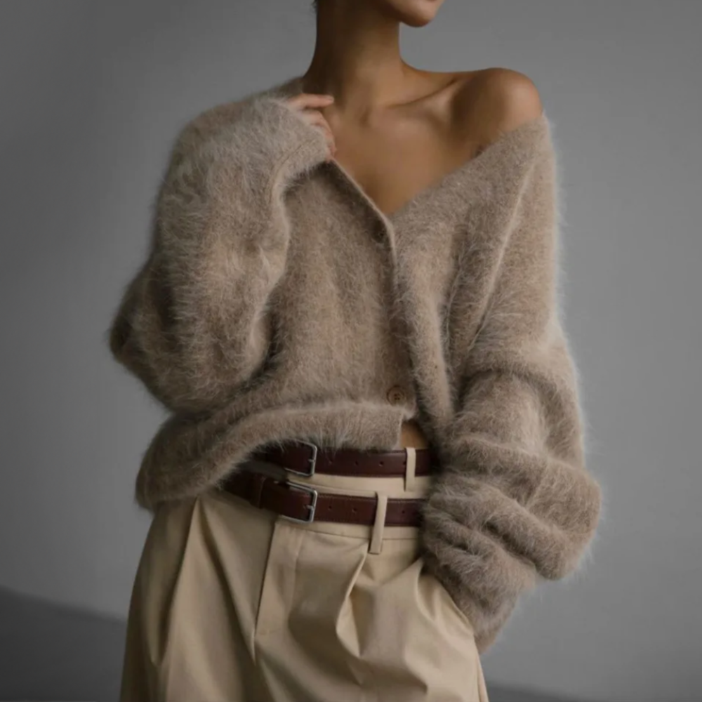 Dames Cardigan Wolmix Luxe 1
