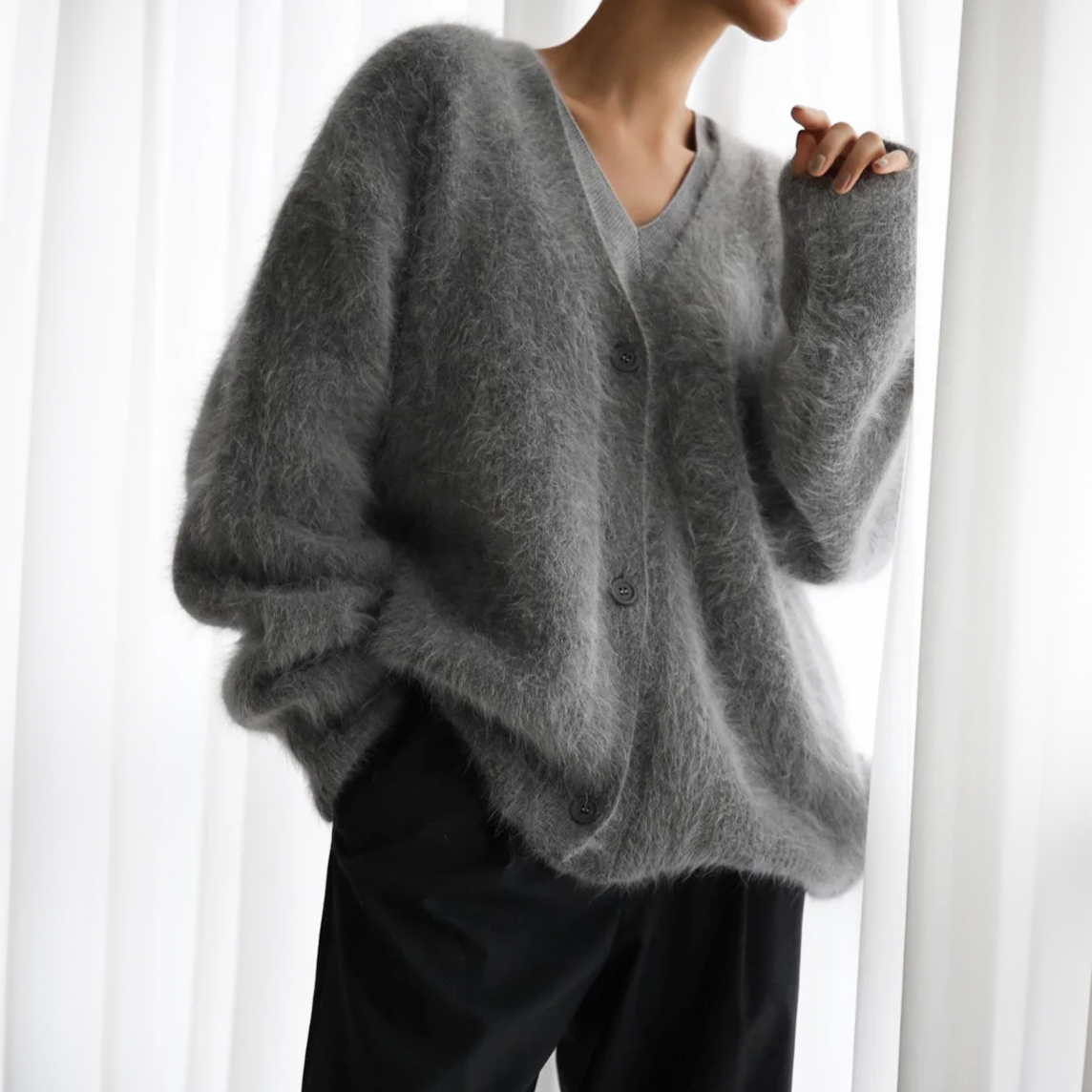 Dames Cardigan Wolmix Luxe 2