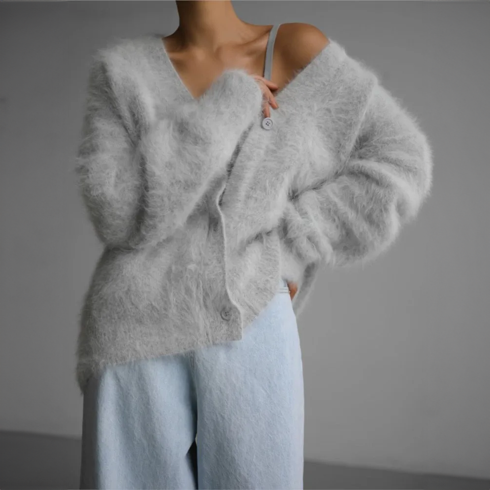 Dames Cardigan Wolmix Luxe 7