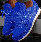 Dames Casual Glitter Schoenen met Pailletten - Zwart, PU Bovenmateriaal 4