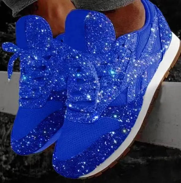 Dames Casual Glitter Schoenen met Pailletten - Zwart, PU Bovenmateriaal 4