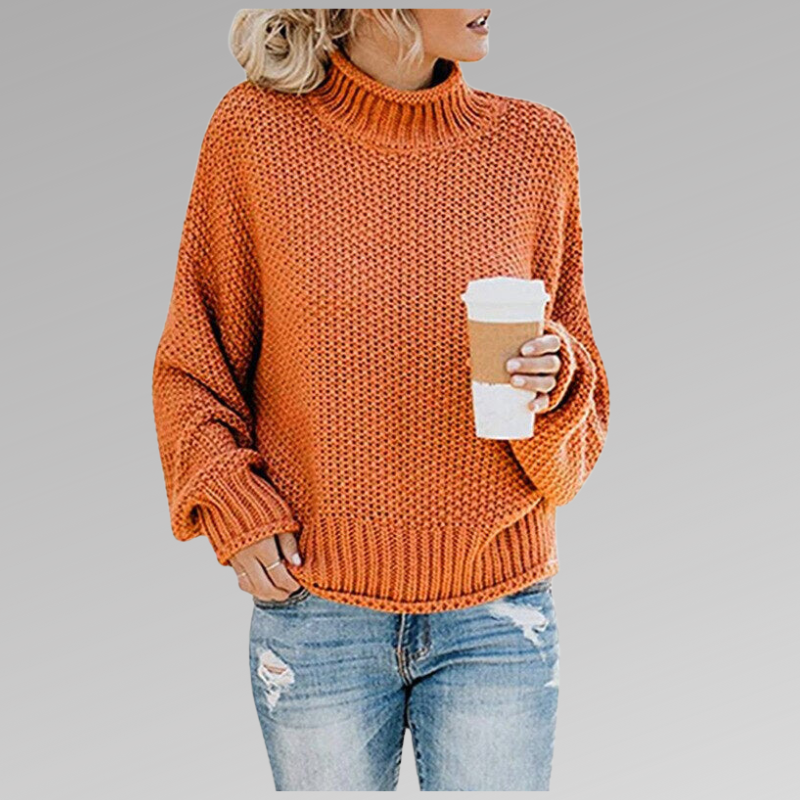 Dames Coltrui Gebreid Polyester Lange Mouwen Oranje Groen Zwart Bruin 0