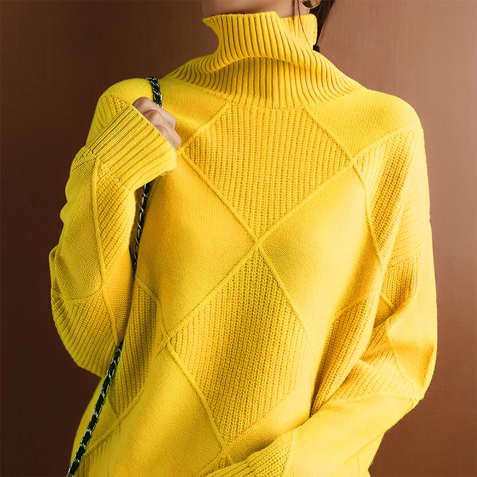 Dames Coltrui Katoen - Comfortabele Rollkragenpullover 3