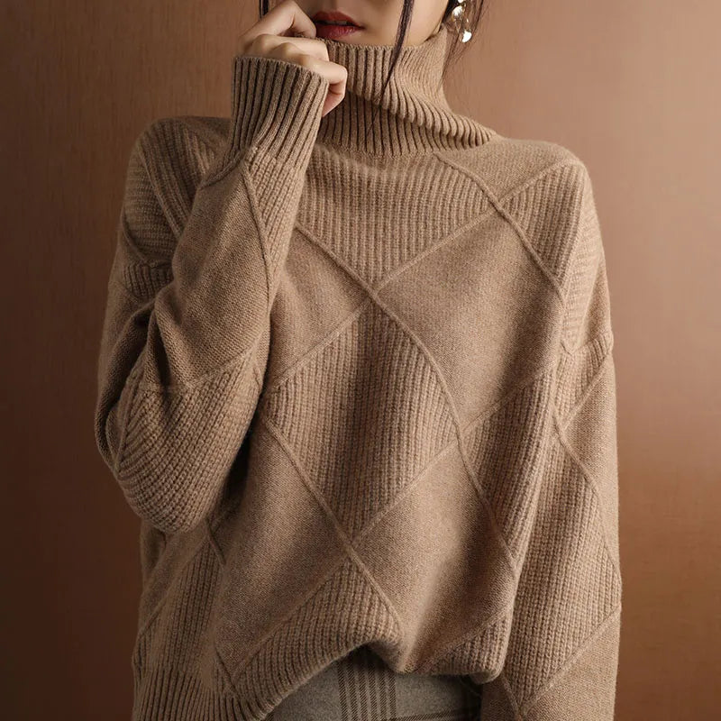 Dames Coltrui Katoen - Comfortabele Rollkragenpullover 4