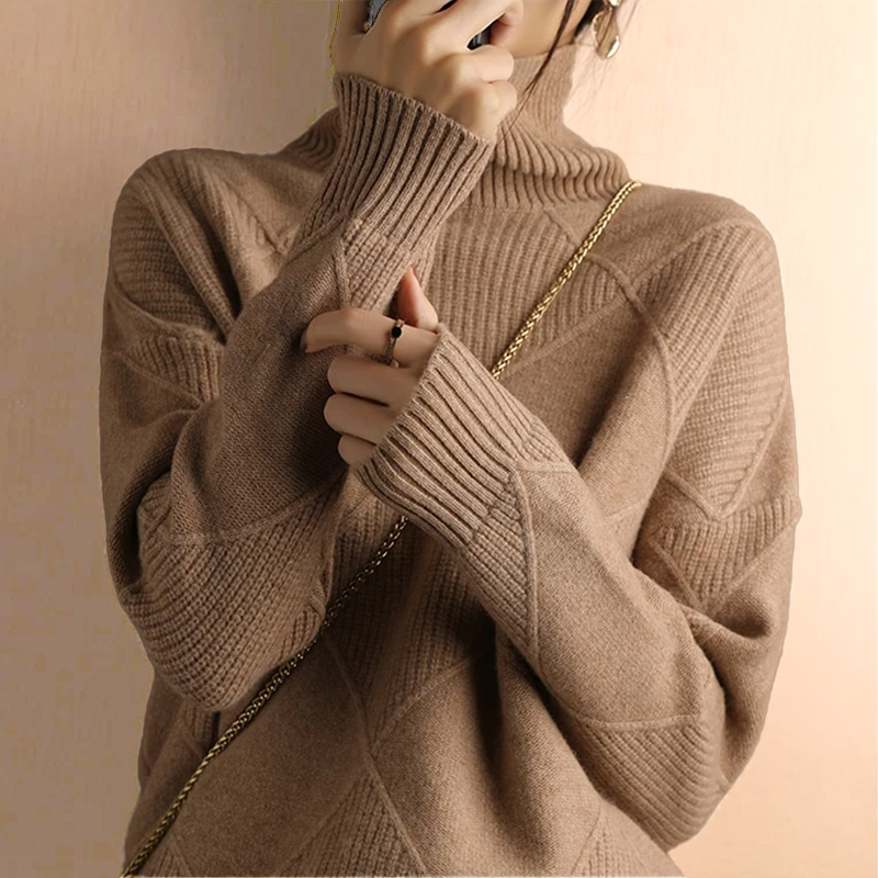 Dames Coltrui Katoen - Comfortabele Rollkragenpullover 5