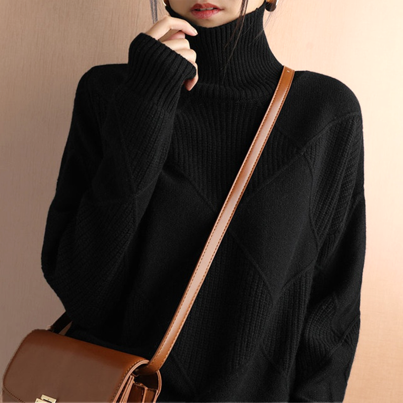 Dames Coltrui Katoen - Comfortabele Rollkragenpullover 6