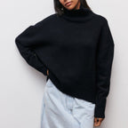 Dames Coltrui Katoen Comfortabele Rollkragenpullover 1