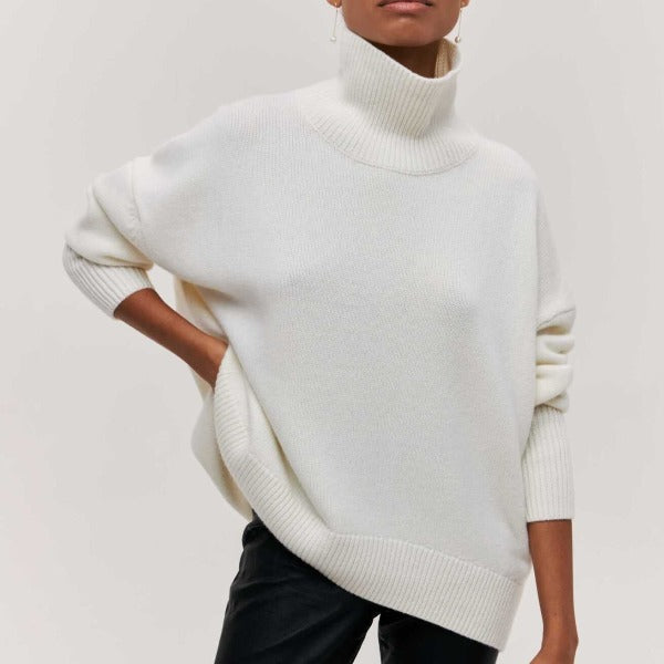 Dames Coltrui Katoen Comfortabele Rollkragenpullover 2